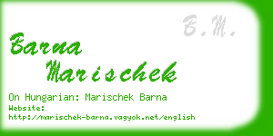 barna marischek business card